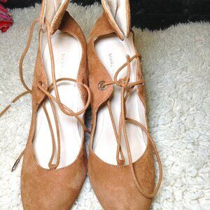 Marc Fisher "Stevee" "8.5" Chunky, Whimsigoth, Fancy Steampunk, Suede, Hippie